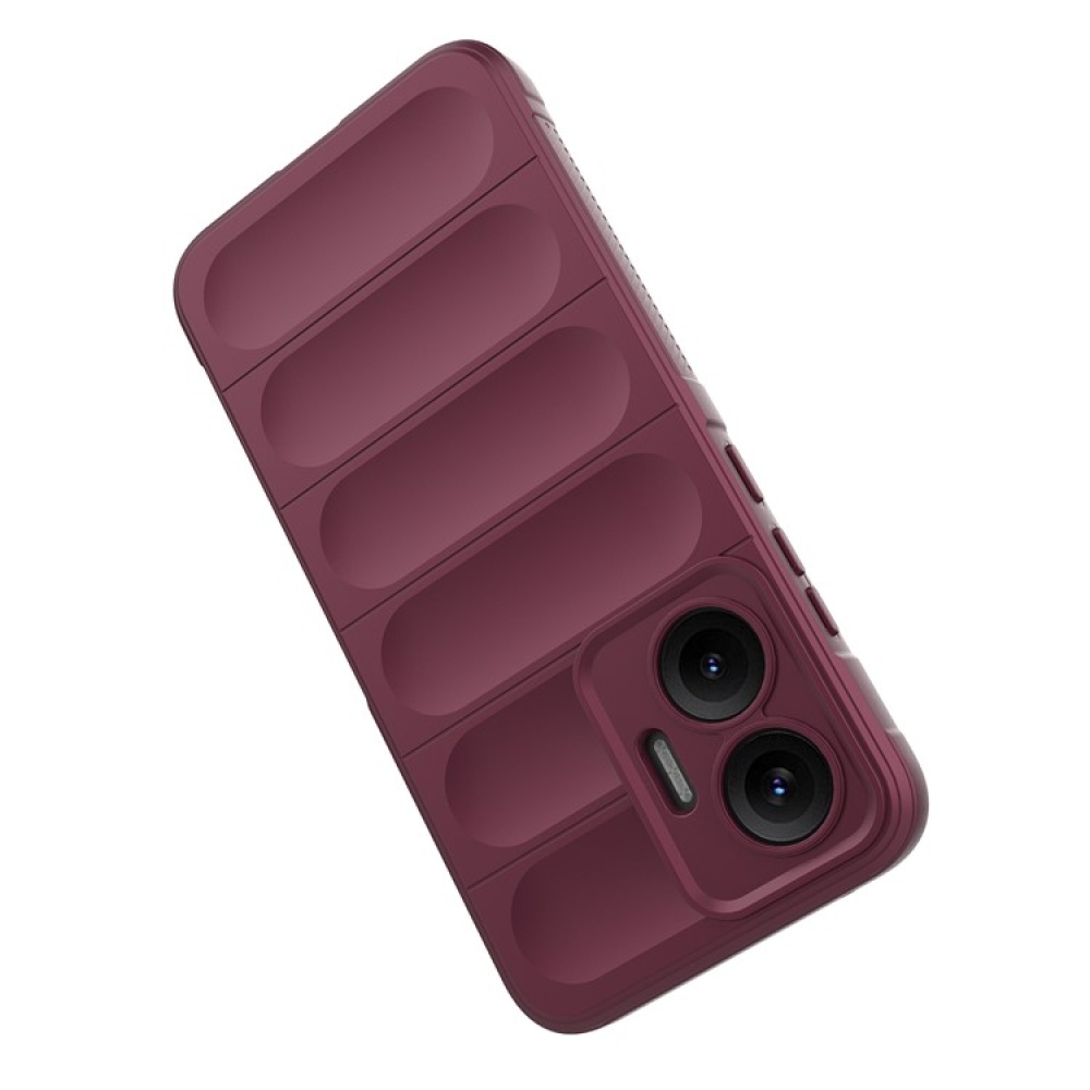 Rugg odolný gélový obal na Xiaomi Poco F7 5G - vínový