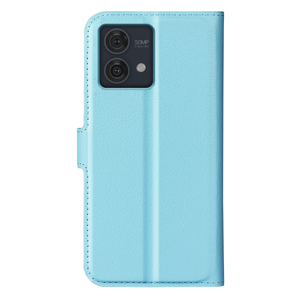 Litchi knižkové púzdro na Motorola Moto G84 5G - modré