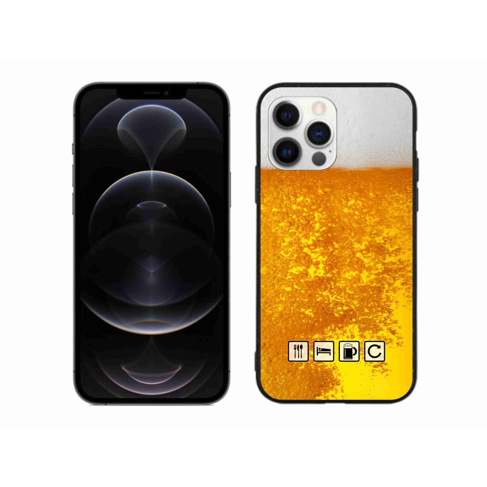 Gélový kryt mmCase na iPhone 12 Pro Max - pivný motív 3