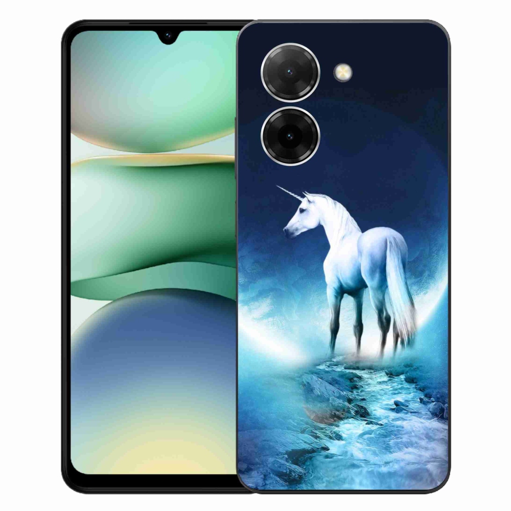 Gélový kryt mmCase na Xiaomi Redmi A5 (171.7x77.8x8.3mm) - biely jednorožec