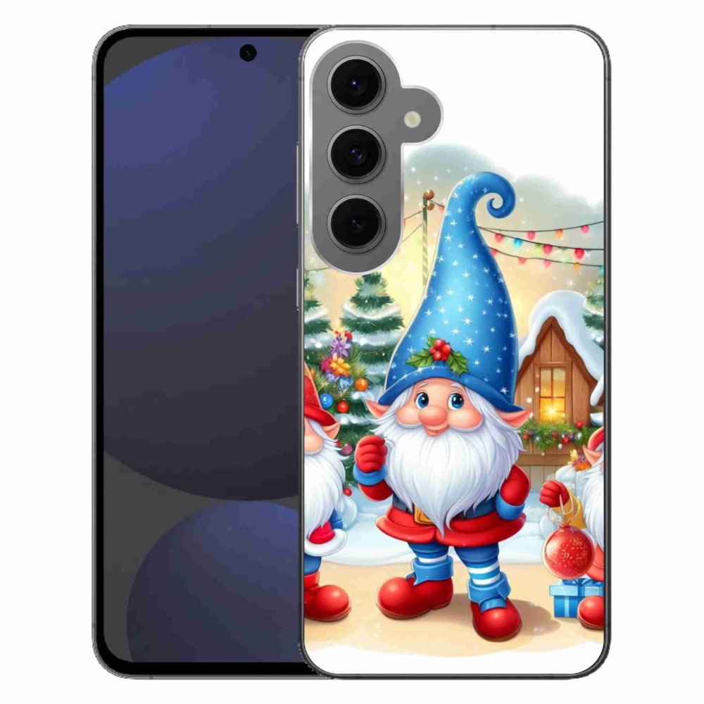 Gélový kryt mmCase na Samsung Galaxy S24 FE - vianočné škriatkovia