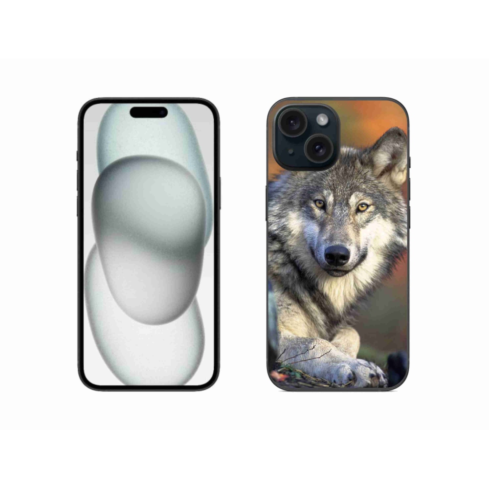Gélový obal mmCase na iPhone 15 - vlk