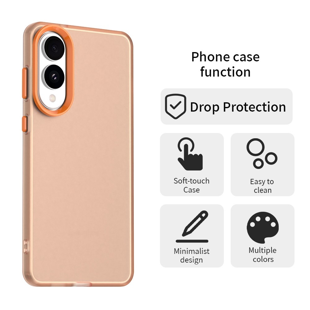 Candys matný gélový obal na Samsung Galaxy S25 Edge - oranžový