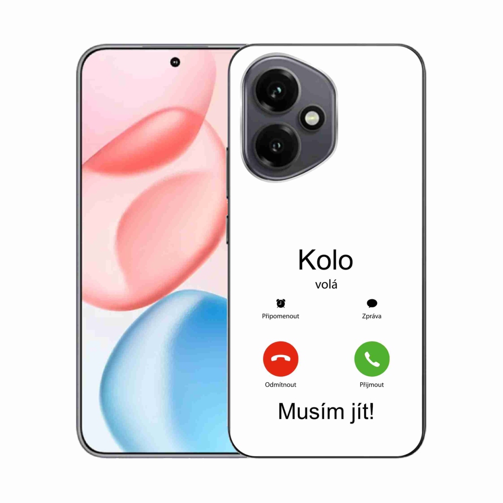 Gélový kryt mmCase na Honor 400 - koleso volá biele pozadie