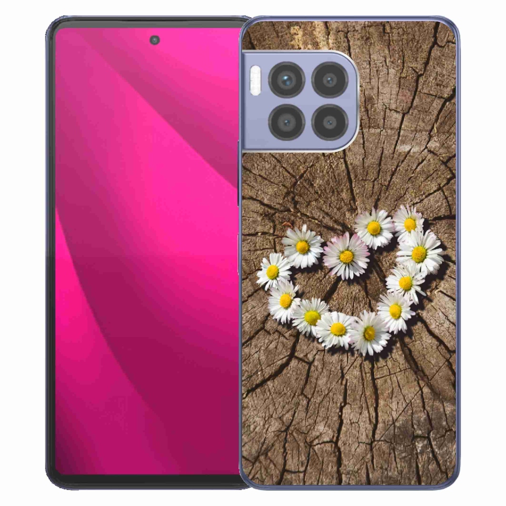 Gélový kryt mmCase na T-Mobile T Phone 2 Pro - srdce z margaréty