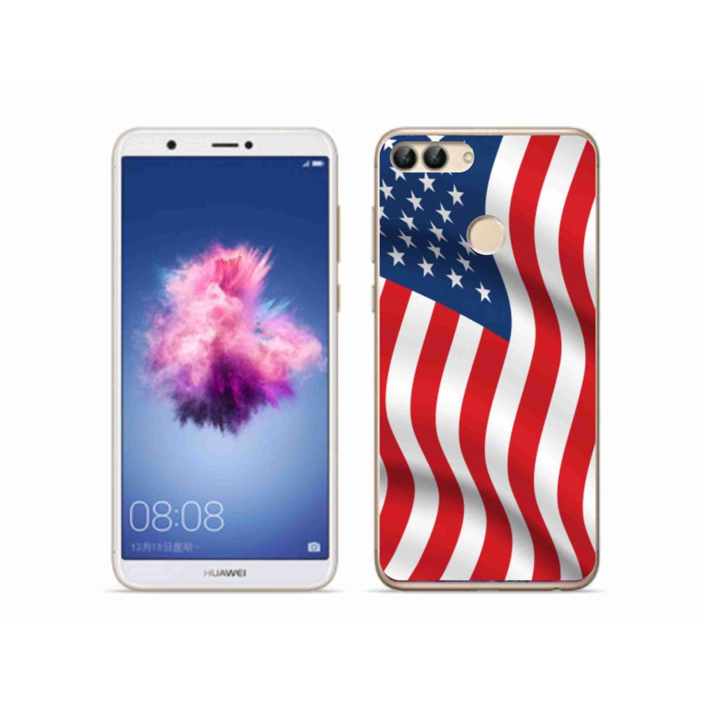 Gélový kryt mmCase na mobil Huawei P Smart - USA vlajka