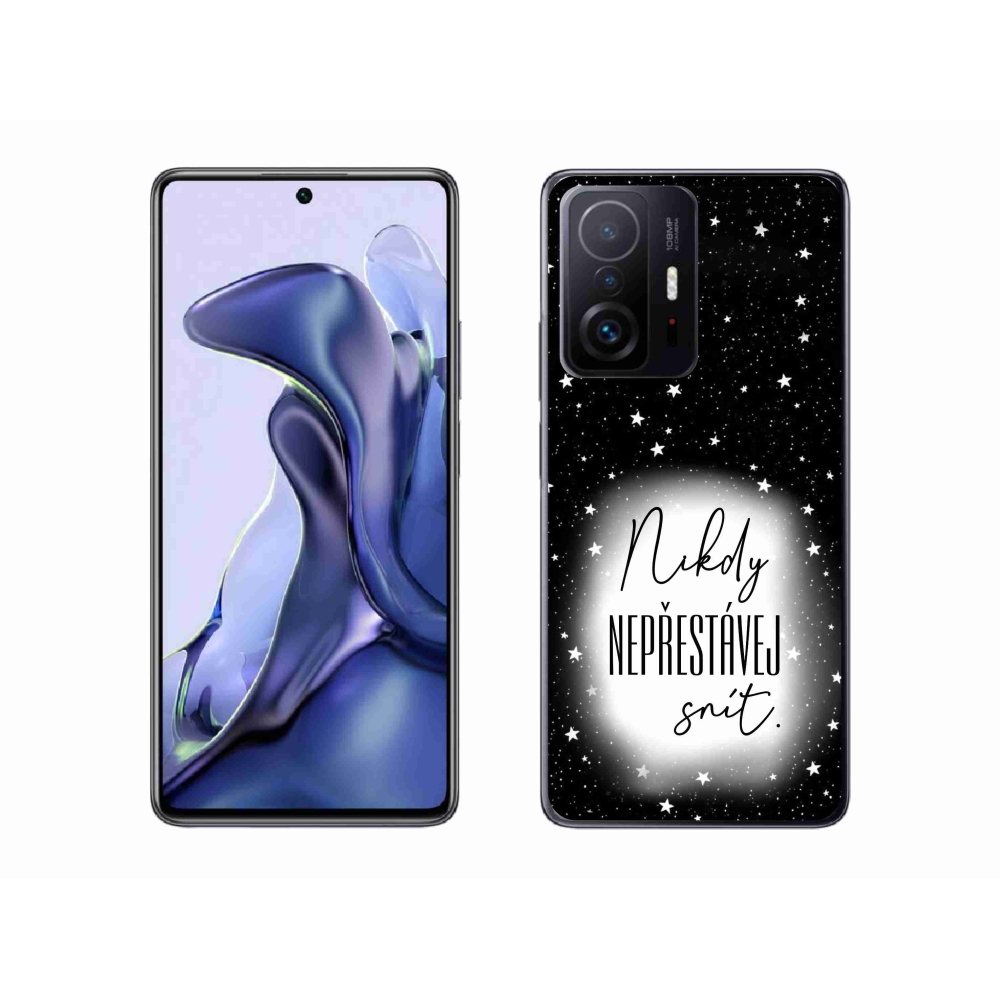 Gélový kryt mmCase na Xiaomi 11T - citát 1 bieločierne pozadie