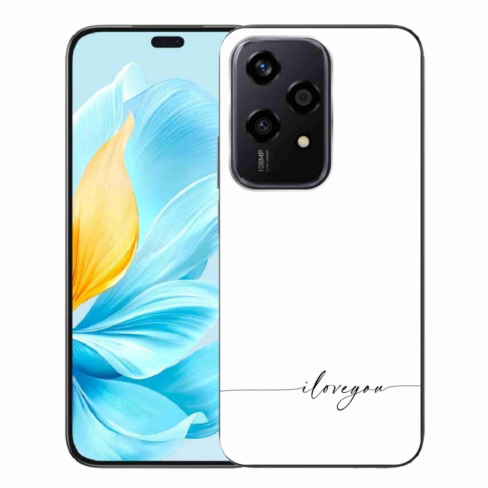 Gélový kryt mmCase na Honor 200 Lite 5G - I love you biele pozadie