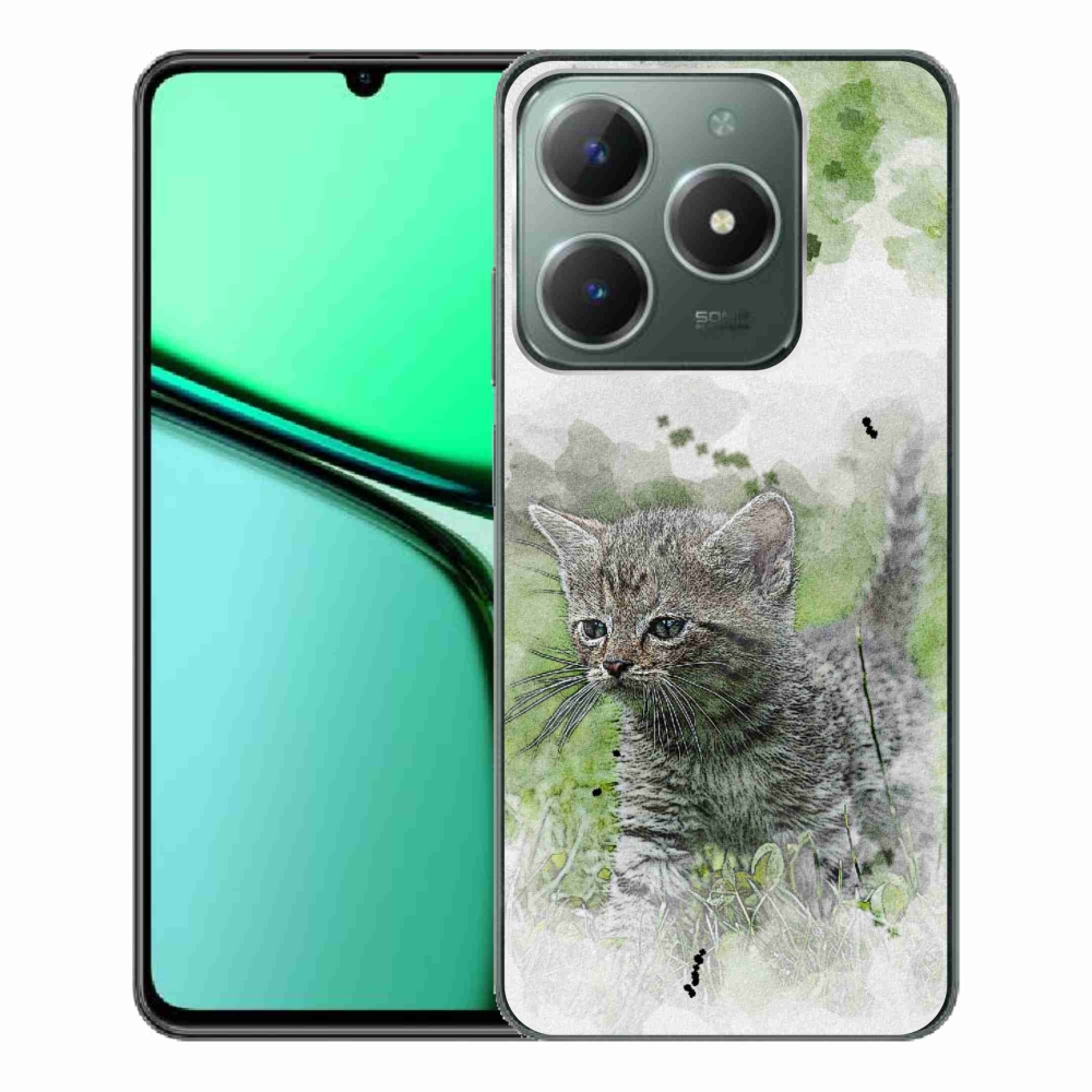 Gélový kryt mmCase na Realme C61 - roztomilé mačiatko 1