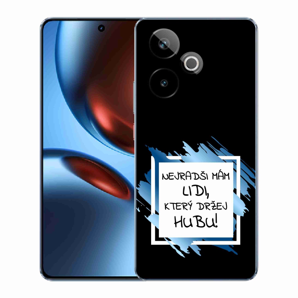 Gélový kryt mmCase na Realme GT 7 5G/GT 7T 5G - vtipný text 7 bieločierne pozadie