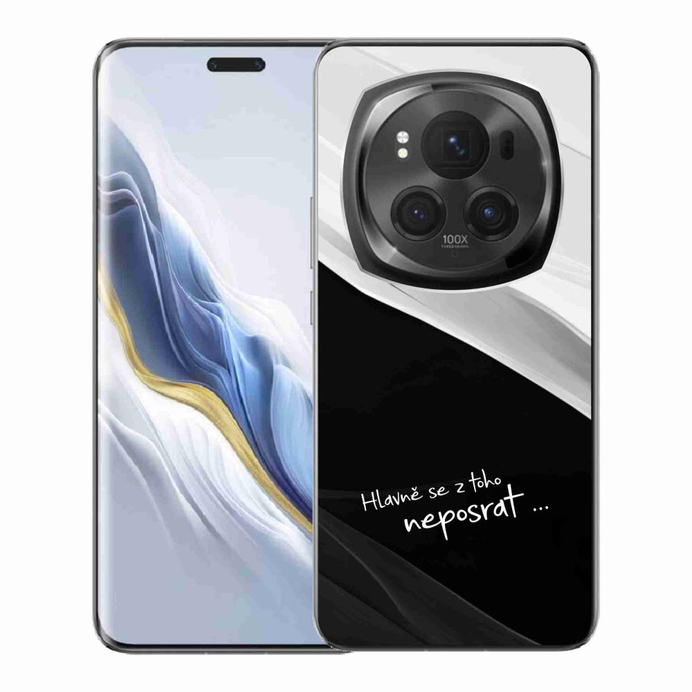 Gélový kryt mmCase na Honor Magic 6 Pro 5G - vtipný text 13 čiernobiele pozadie