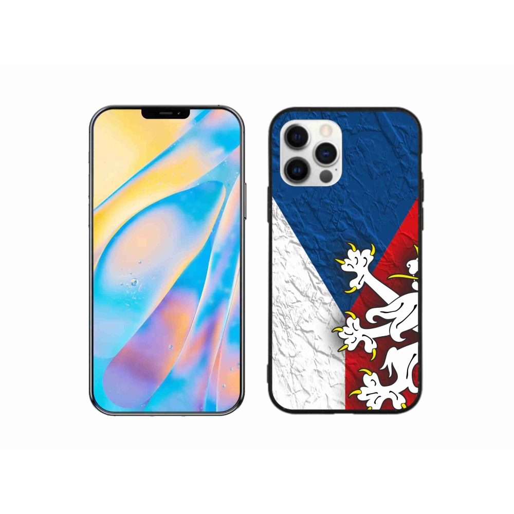 Gélový kryt mmCase na iPhone 12 - česká vlajka 1