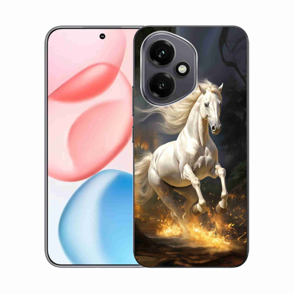 Gélový kryt mmCase na Honor 400 - biely kôň 2