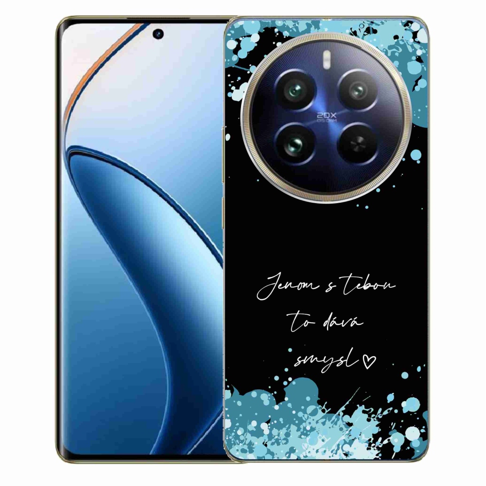 Gélový kryt mmCase na Realme 12 Pro 5G/12 Pro+ 5G - zamilovaný text čierne pozadie
