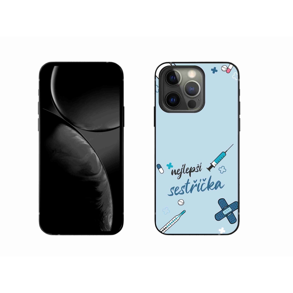 Gélový kryt mmCase na iPhone 13 Pro 6.1 - najlepšia sestrička modré pozadie