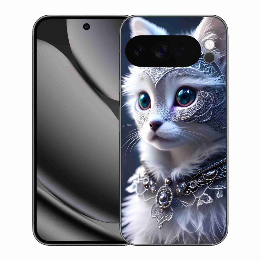 Gélový kryt mmCase na Google Pixel 10 Pro XL - biela mačka