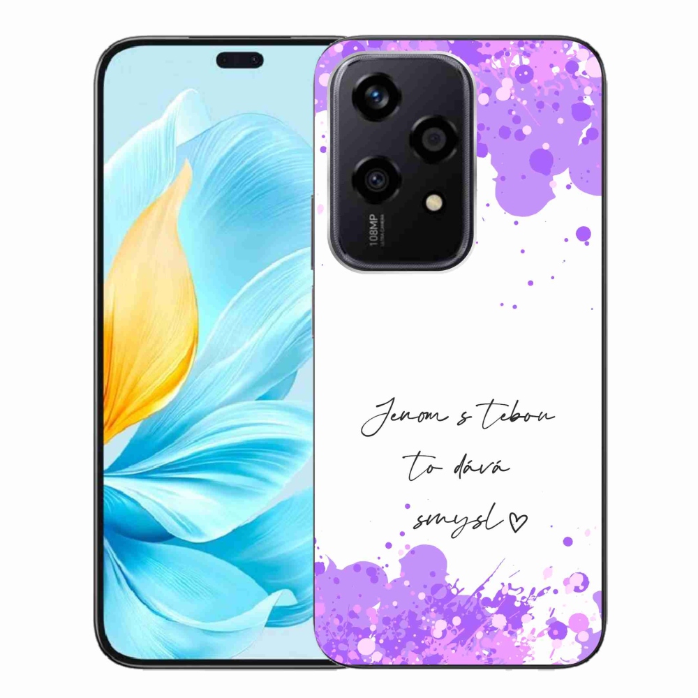Gélový kryt mmCase na Honor 200 Lite 5G - zamilovaný text biele pozadie