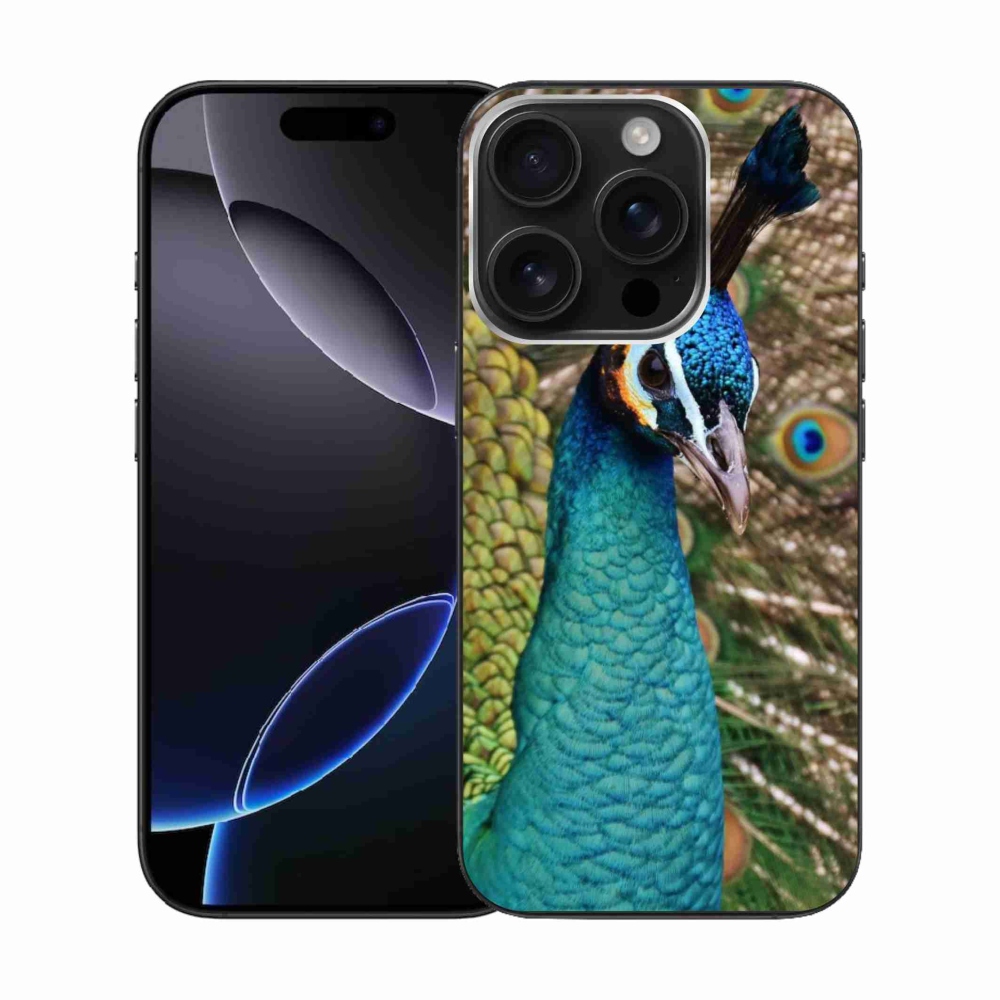 Gélový kryt mmCase na iPhone 16 Pro - páv