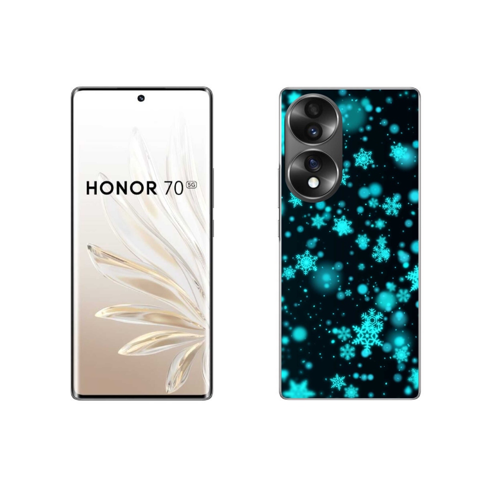 Gélový kryt mmCase na Honor 70 - snehové vločky 1