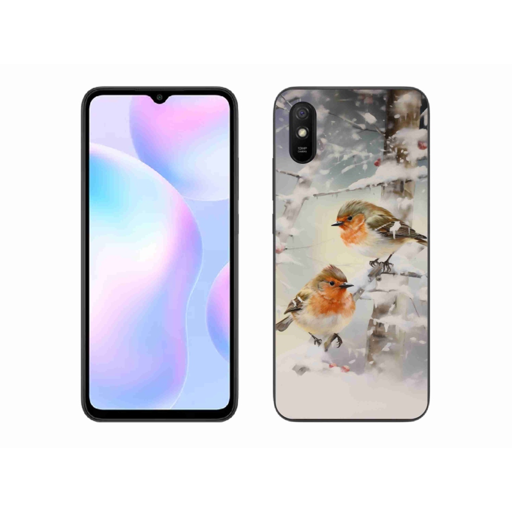 Gélový kryt mmCase na Xiaomi Redmi 9AT - vtáčiky v zime