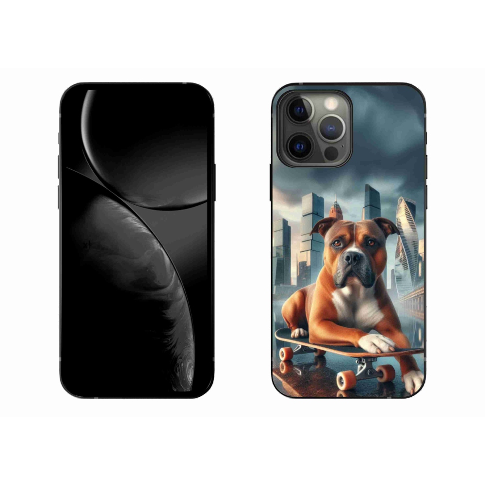 Gélový kryt mmCase na iPhone 13 Pro Max 6.7 - pes na skateboarde