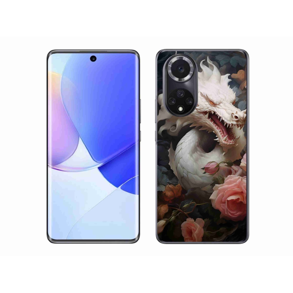 Gelový kryt mmCase na Huawei Nova 9 - bílý drak