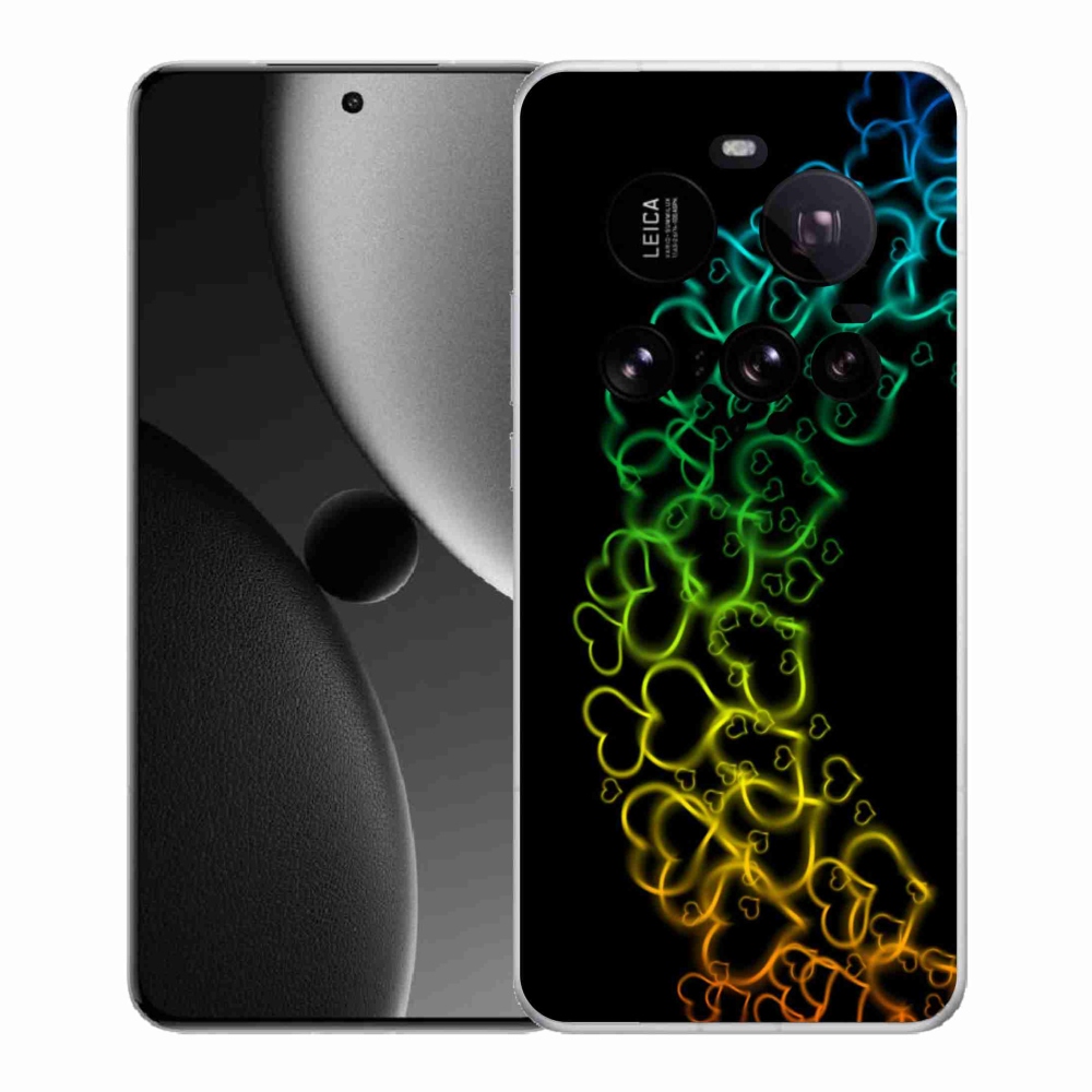 Gélový kryt mmCase na Xiaomi 15 Ultra - farebné srdiečka