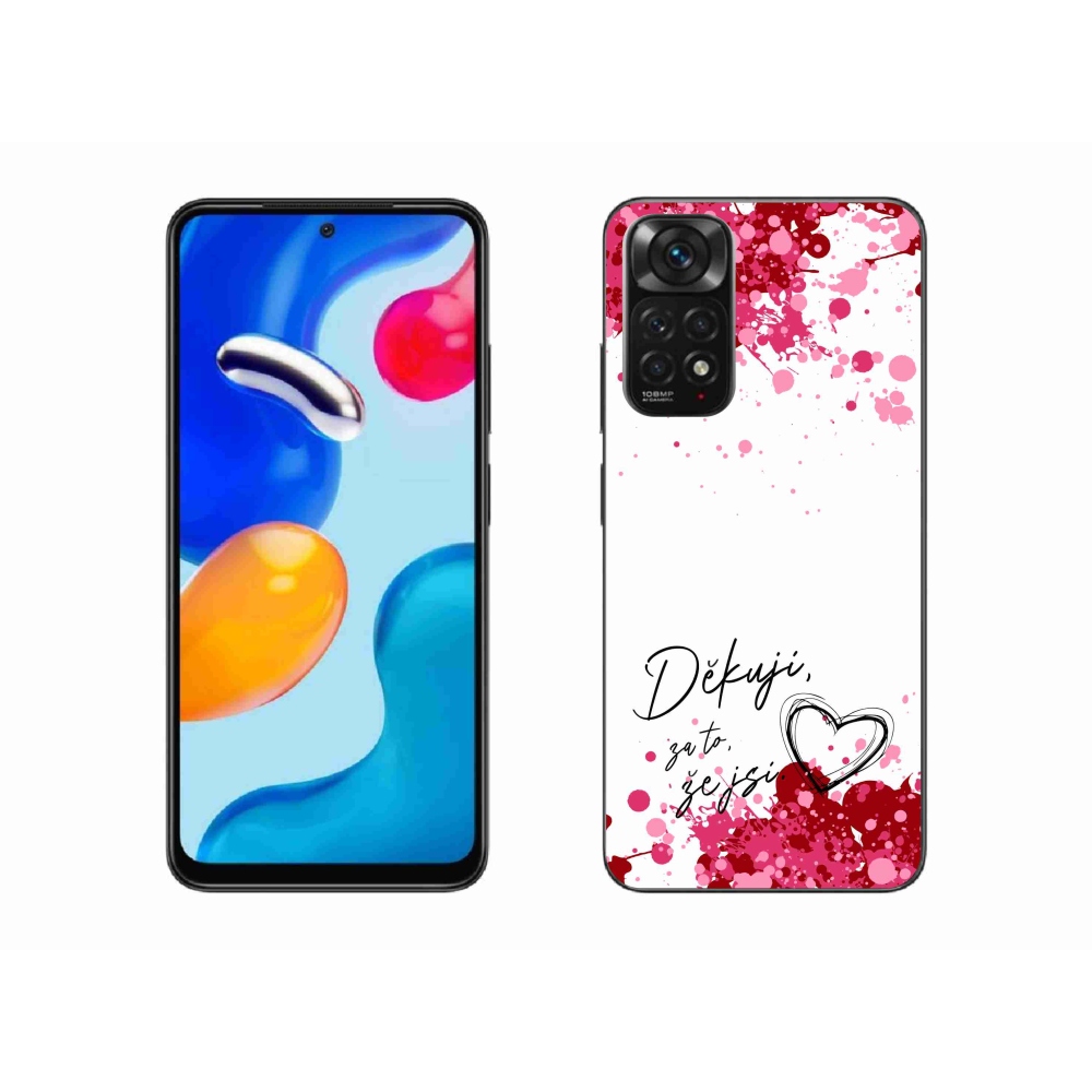 Gélový kryt mmCase na Xiaomi Redmi Note 11S 4G - zamilovaný text 2 biele pozadie