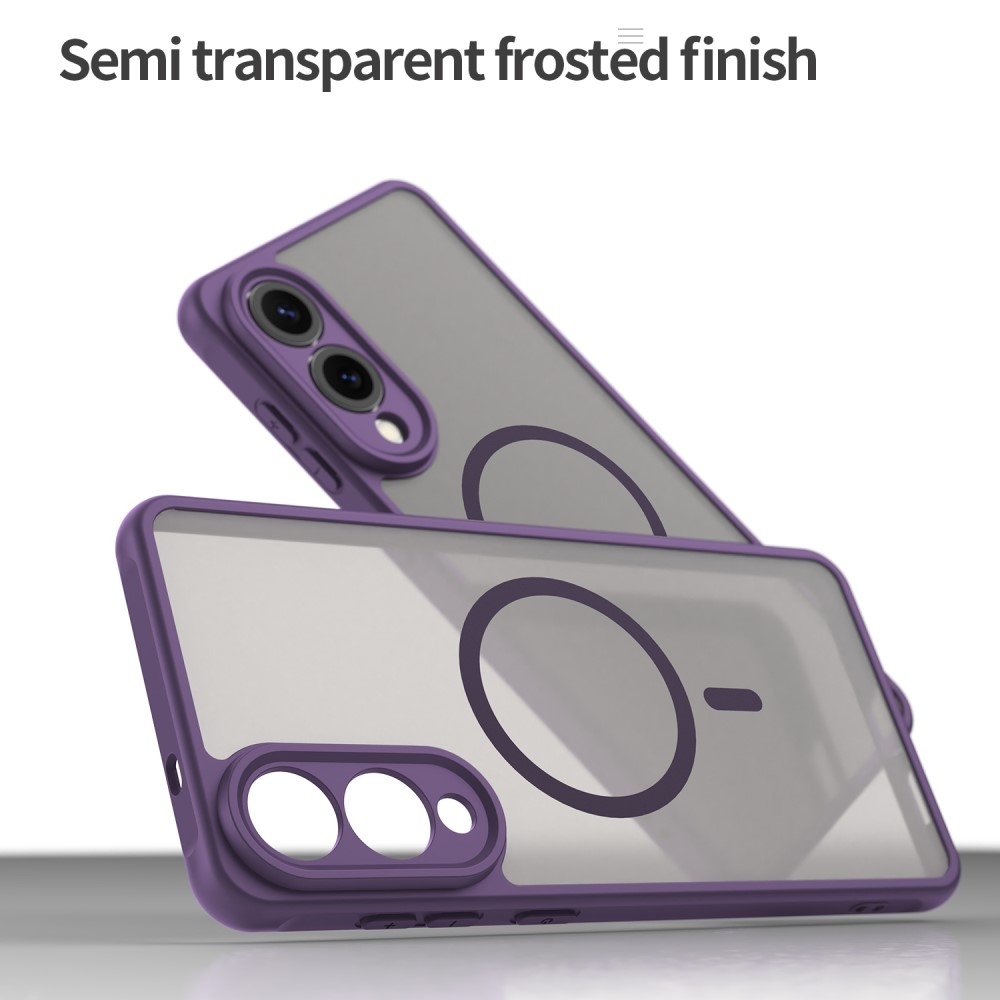 Case matný gélový obal s MagSafe na Samsung Galaxy S25 Edge - fialový