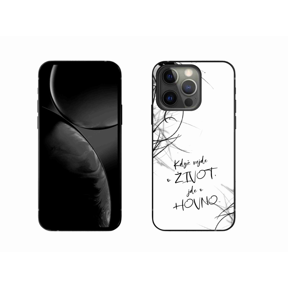 Gélový kryt mmCase na iPhone 13 Pro 6.1 - vtipný text 16 biele pozadie