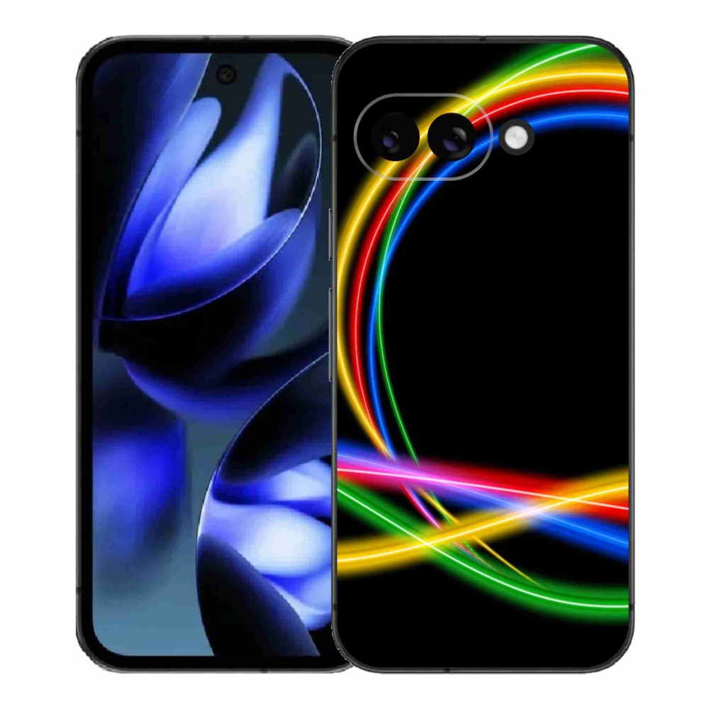 Gélový kryt mmCase na Google Pixel 9a - neónové kruhy