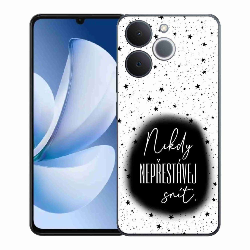 Gélový kryt mmCase na Realme Note 70T - citát 1 čiernobiele pozadie