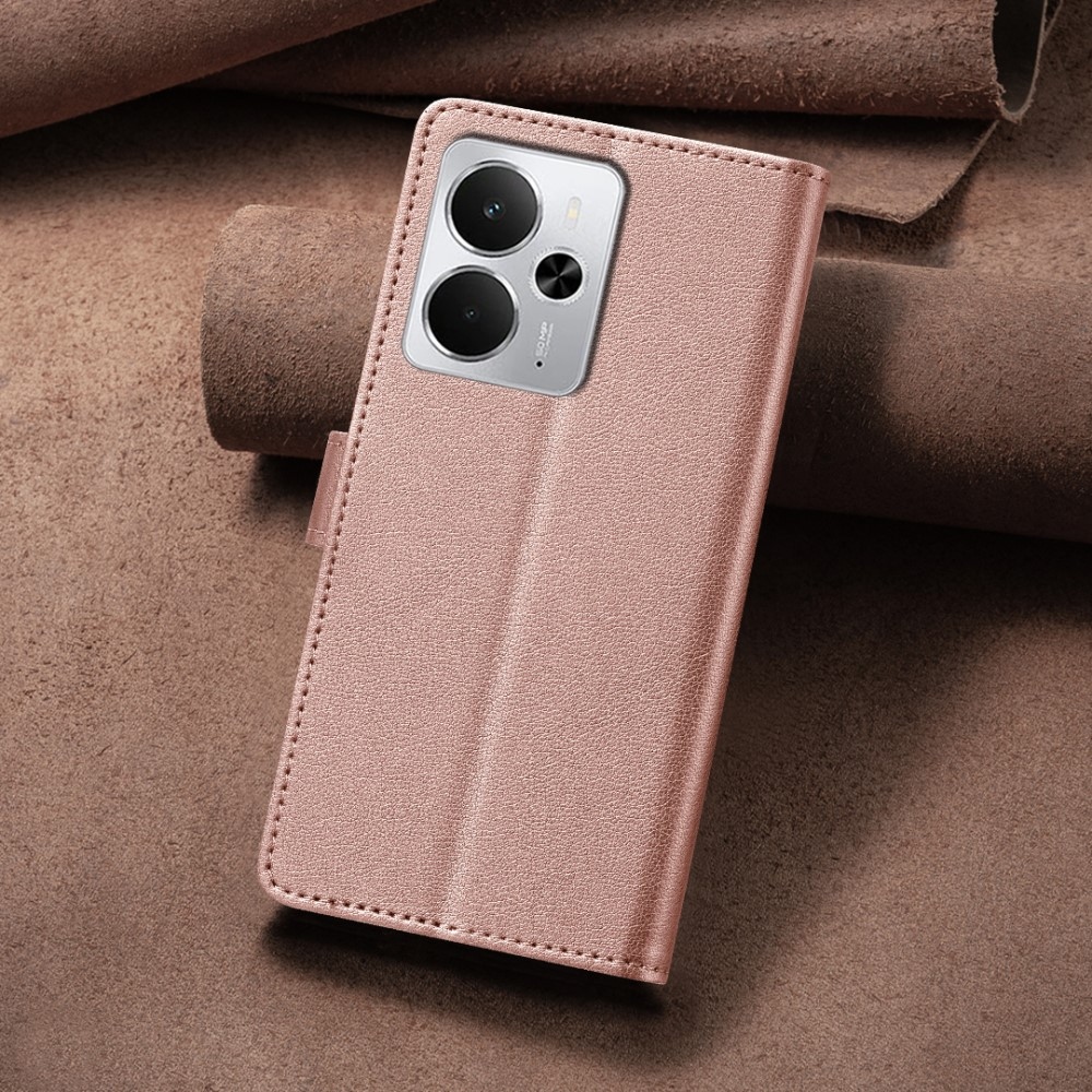 BINFEN knižkové puzdro na Realme 14 5G - ružovozlaté