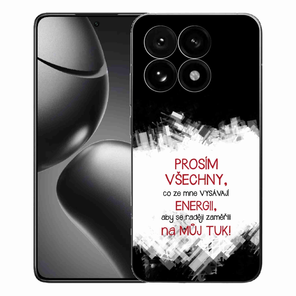 Gélový kryt mmCase na Xiaomi 15T - vtipný text 1 červený
