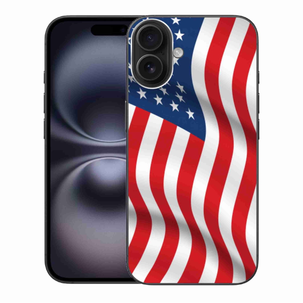 Gélový kryt mmCase na iPhone 16 Plus - USA vlajka