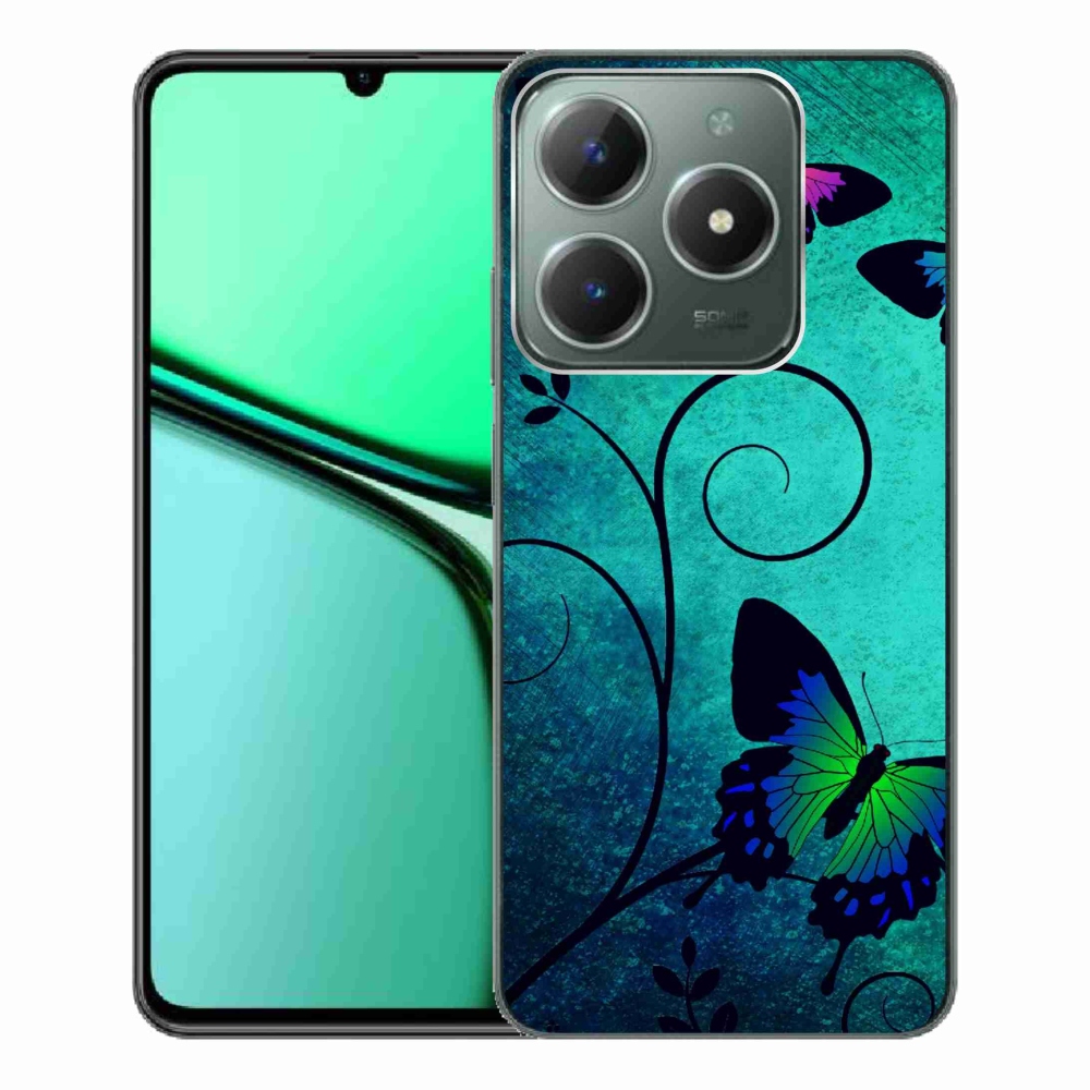 Gélový kryt mmCase na Realme C61 - farební motýle