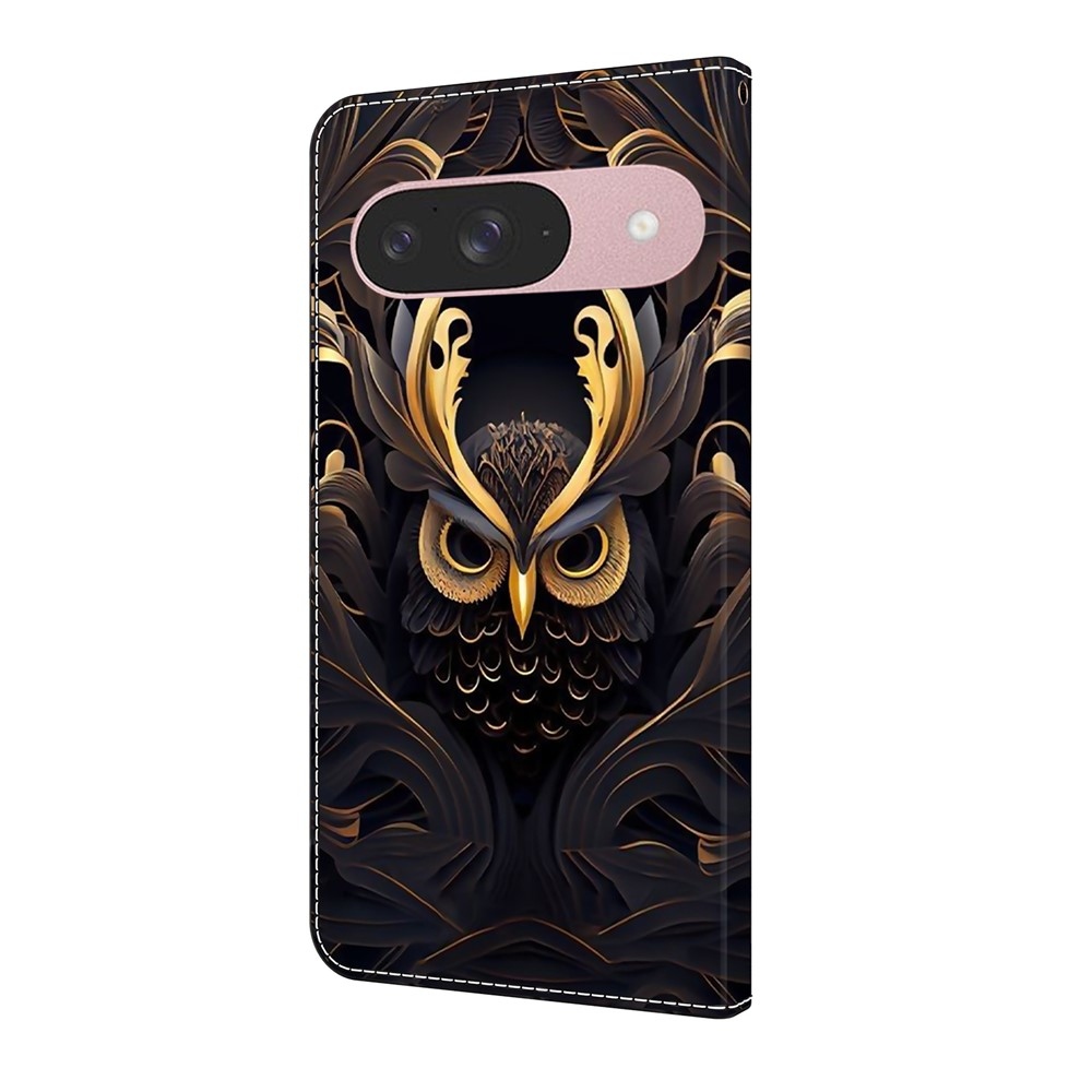 Smooth knižkové puzdro na Google Pixel 10 Pro/Pixel 10 - zlatá sova