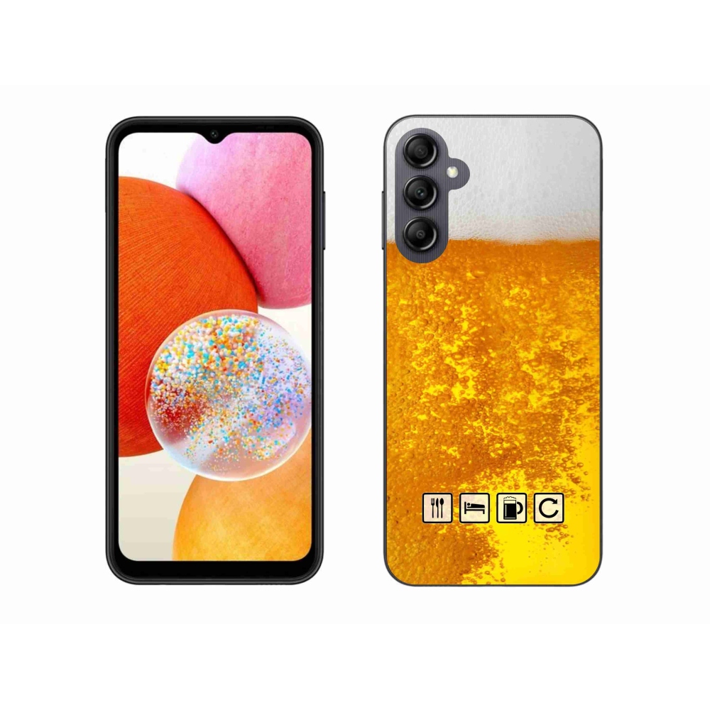 Gélový kryt mmCase na Samsung Galaxy A14 4G/5G - pivný motív 3
