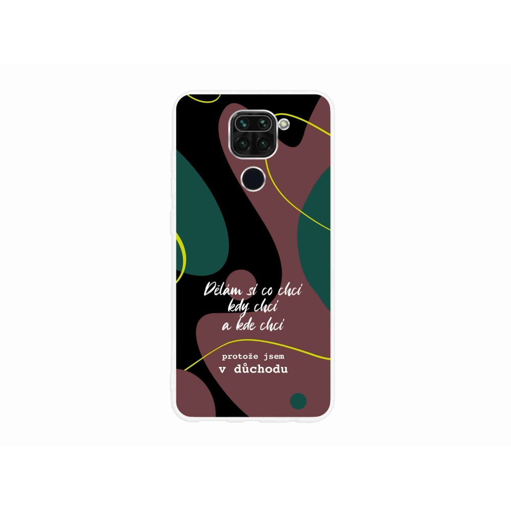 Gélový kryt mmCase na Xiaomi Redmi Note 9 - vtipný text 10 čierne pozadie