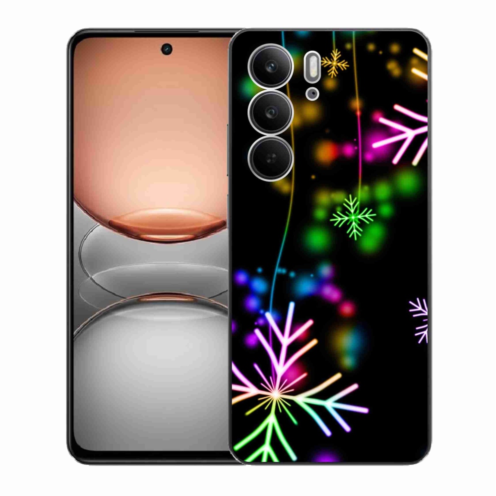 Gélový kryt mmCase na Realme C75 - farebné vločky