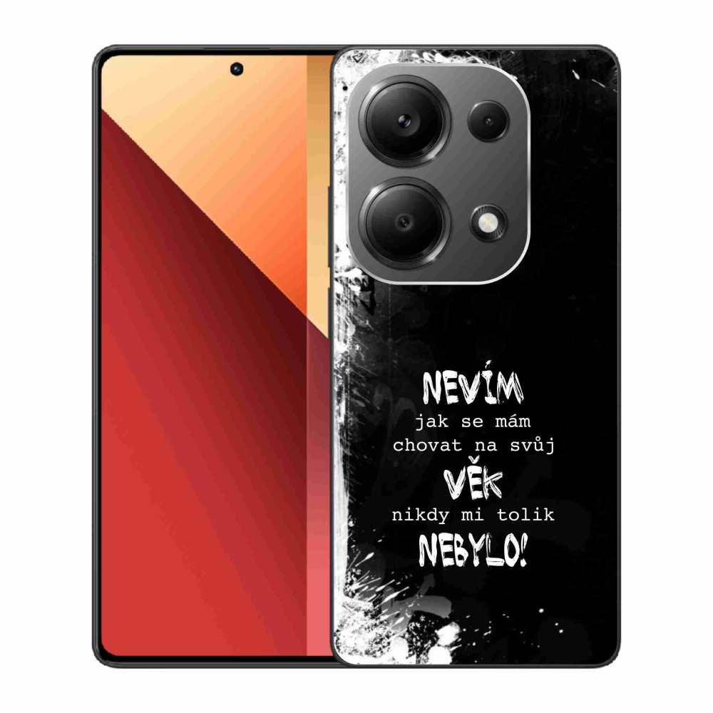 Gélový kryt mmCase na Xiaomi Redmi Note 13 Pro 4G/Poco M6 Pro - vtipný text 14 čierne pozadie
