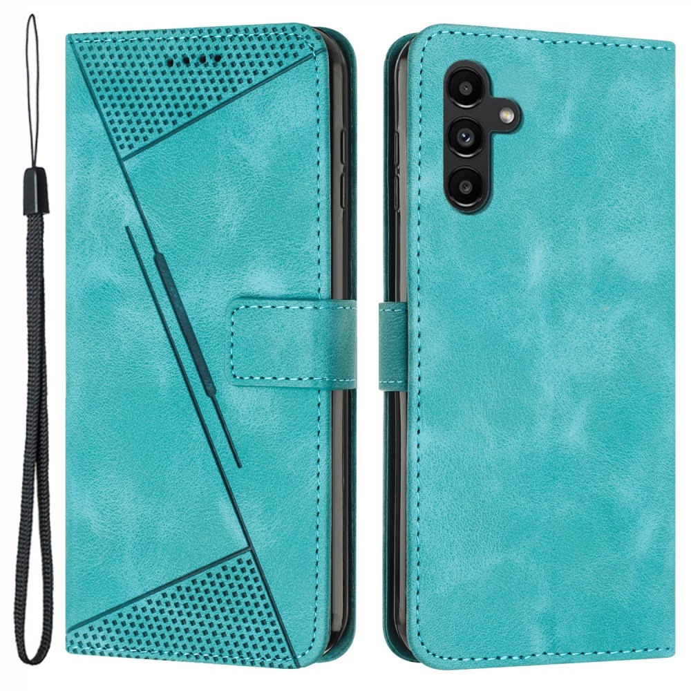 Triangle knižkové púzdro na Samsung Galaxy S25 - zelené