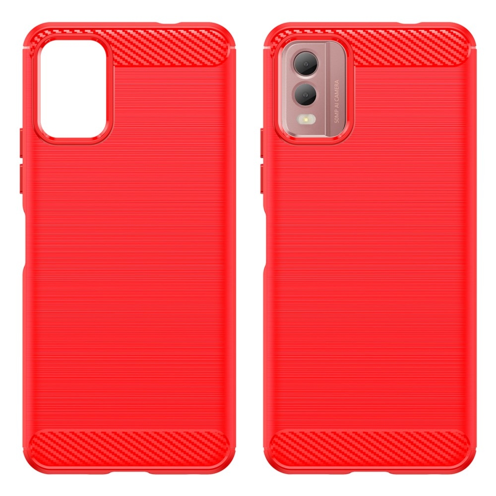 Carbon odolný gélový obal na Nokia C32 - červený