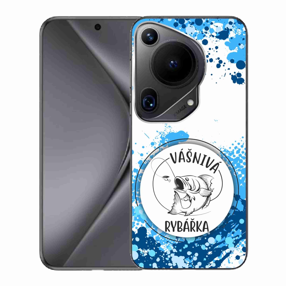 Gélový kryt mmCase na Huawei Pura 70 Ultra - vášnivá rybárka biele pozadie