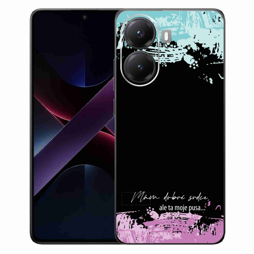 Gélový kryt mmCase na Xiaomi Poco X7 Pro 5G - vtipný text 3 čierne pozadie