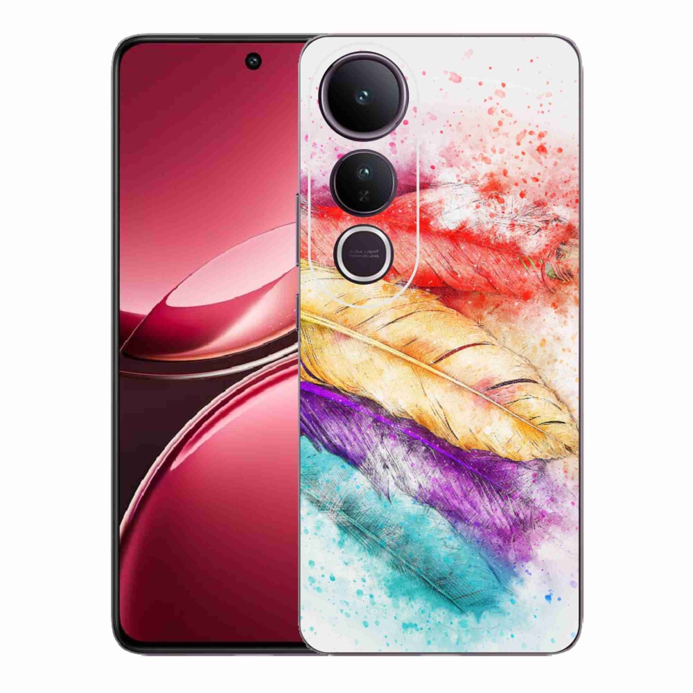 Gélový kryt mmCase na Vivo V50 Lite 4G/5G - farebné perie
