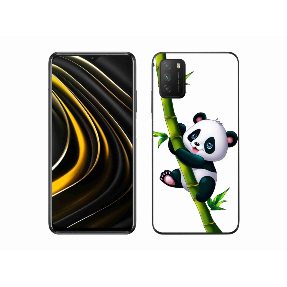 Gélový kryt mmCase na Xiaomi Poco M3 - panda na bambuse