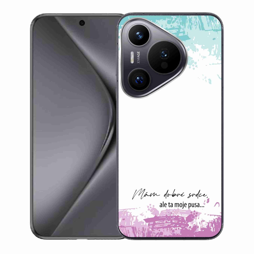 Gélový kryt mmCase na Huawei Pura 70 - vtipný text 3 biele pozadie