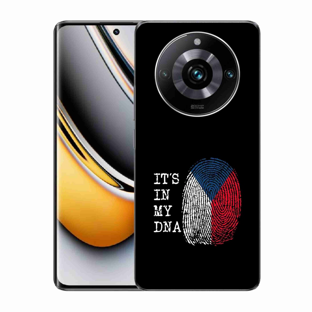 Gélový kryt mmCase na Realme 11 Pro/11 Pro+ - vlajka odtlačok prsta čierne pozadie