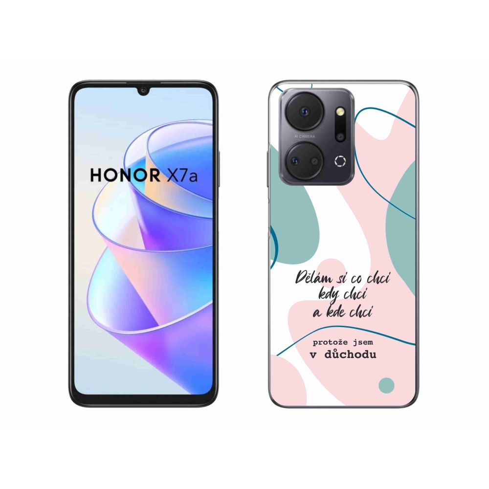 Gélový kryt mmCase na Honor X7a - vtipný text 10 biele pozadie